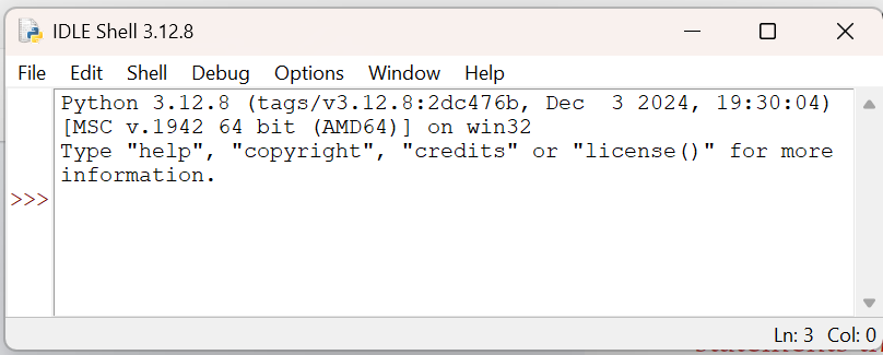 IDLE Console